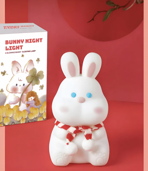 Velador Infantil Silicona Conejo - De Colores Usb Recargable